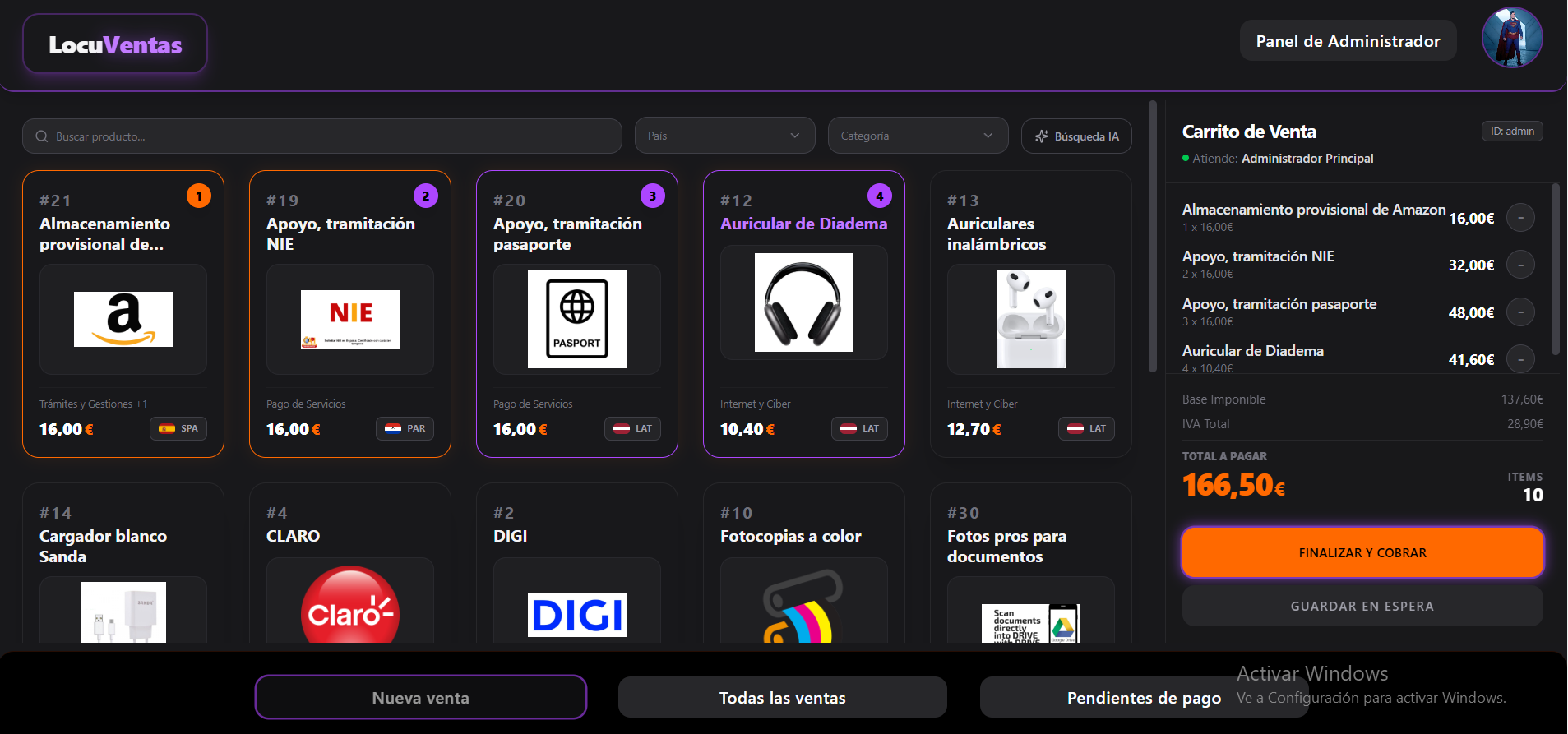 Captura del sandbox de locuventas
